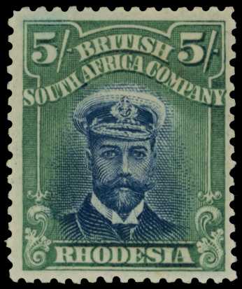 1913-7 5/- Head Die II, perf 14. Large part...