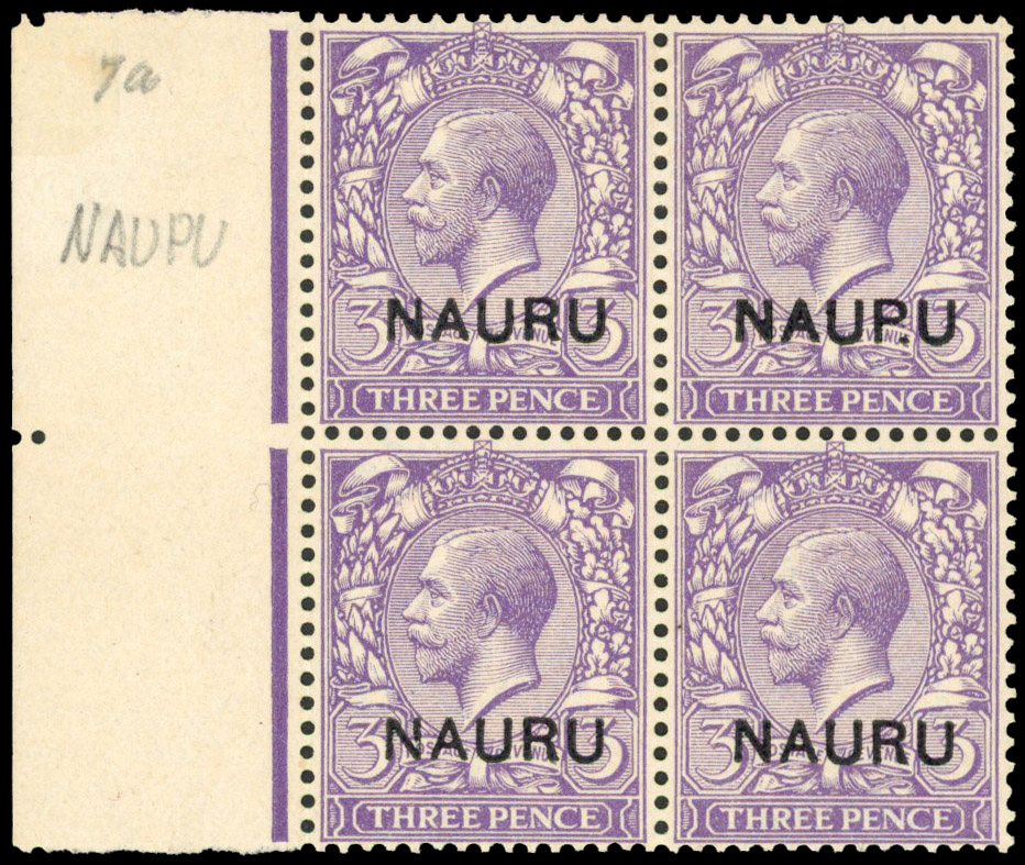 Nauru 1916-23 3d bluish violet variety NAUP.U