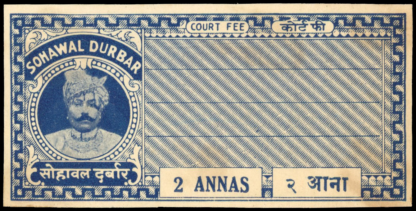 I.F.S Sohawal State 2a proof in deep blue