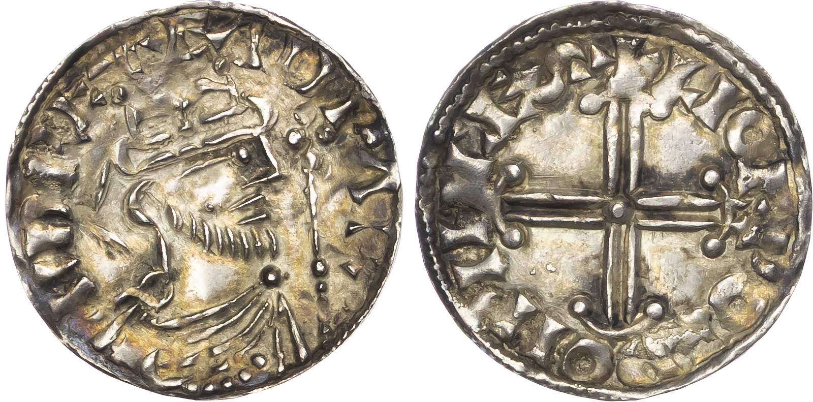 Edward the Confessor (1042-1066), AR Penny 1.23gm., 1059/62, Hammer Cross type, Winchester, Leofwald.
