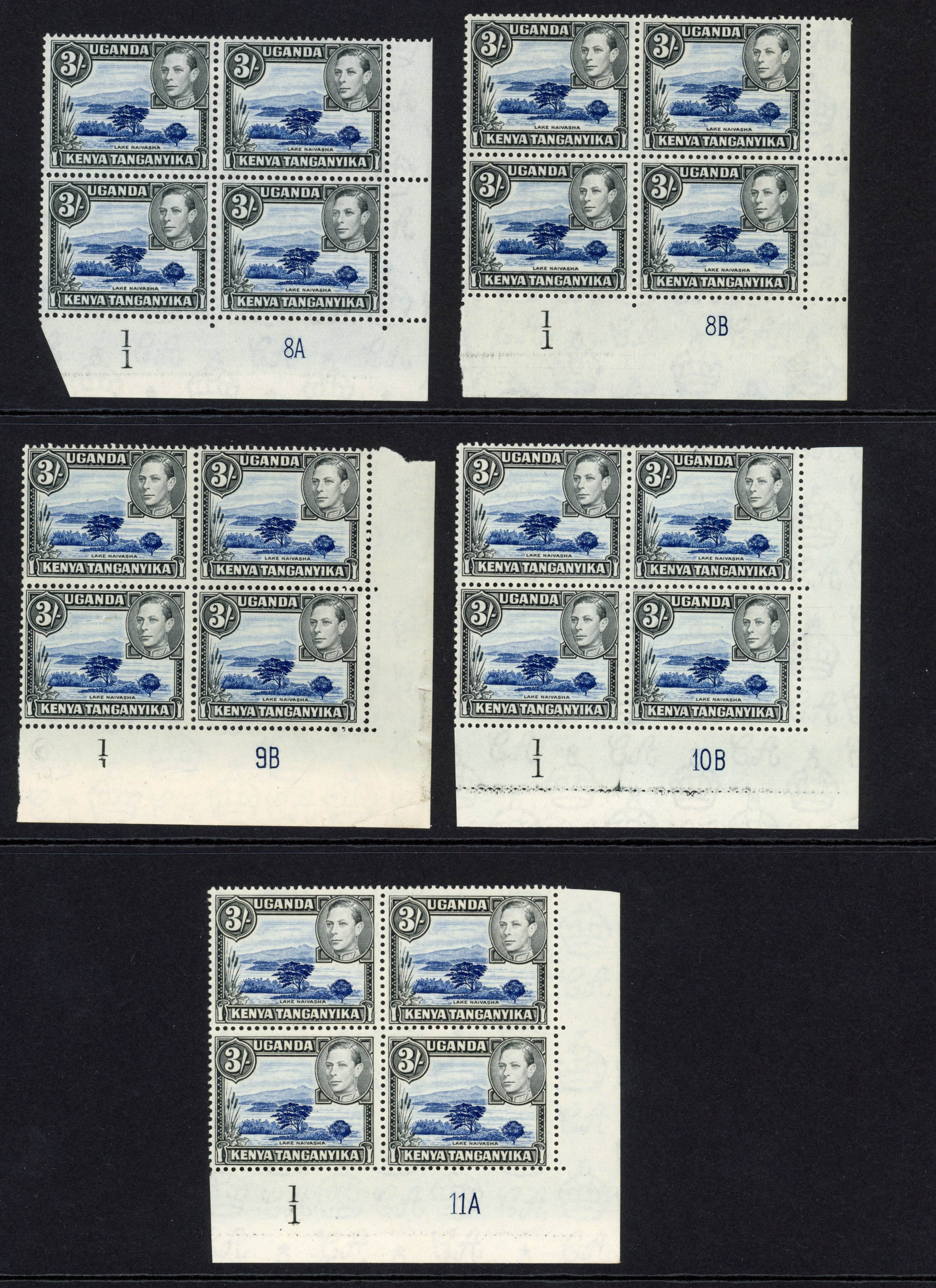 KUT SG 147ac Plate blocks mint