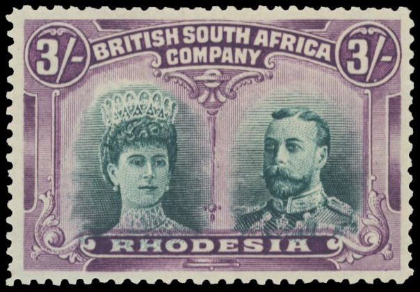 † 3s deep bluish green and deep purple RSC A, mint