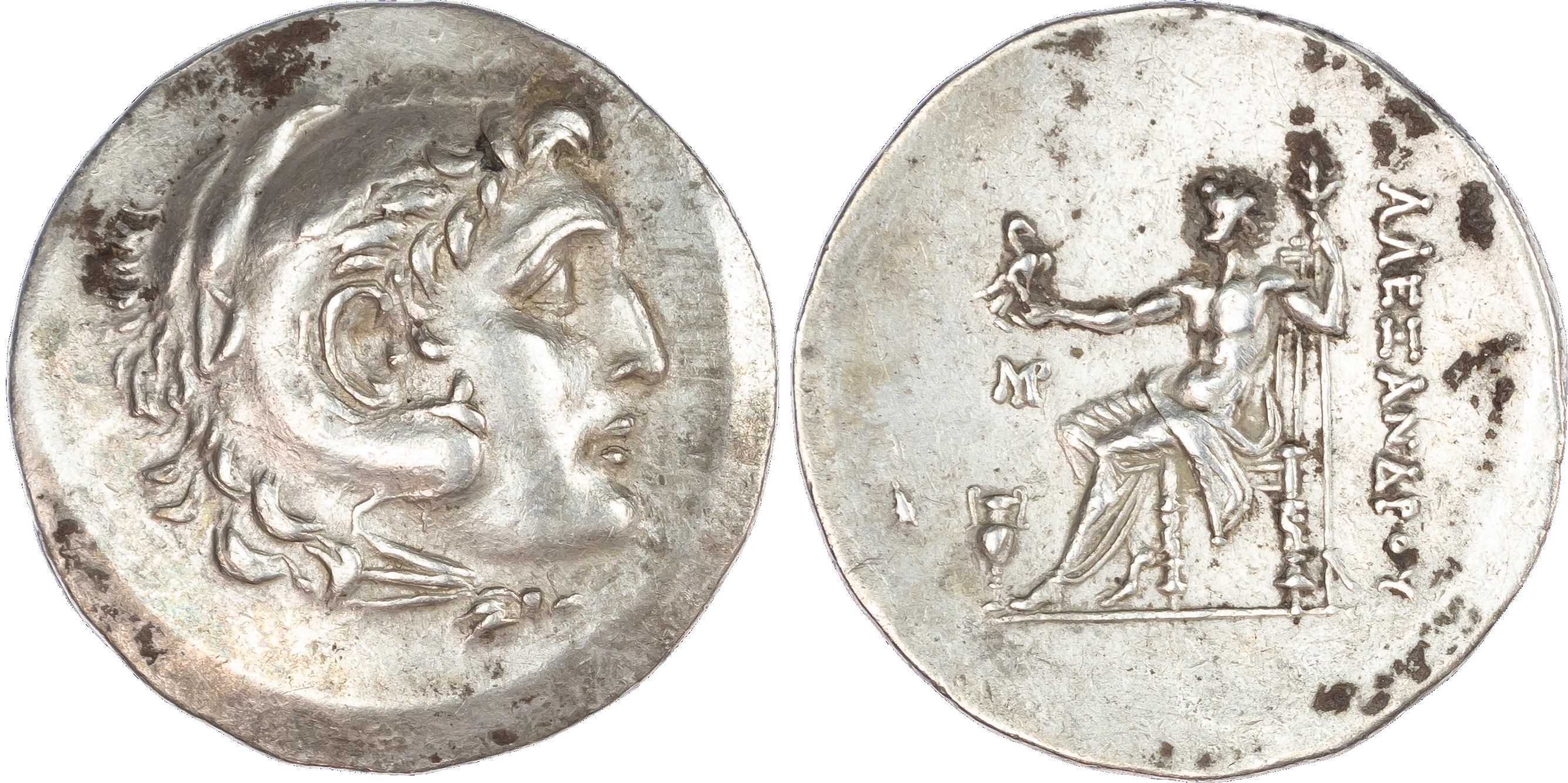 Kingdom of Macedon, Alexander the Great (336-323 BC) AR Tetradrachm, posthumous issue, mint of Temnos, c. 188-170 BC,