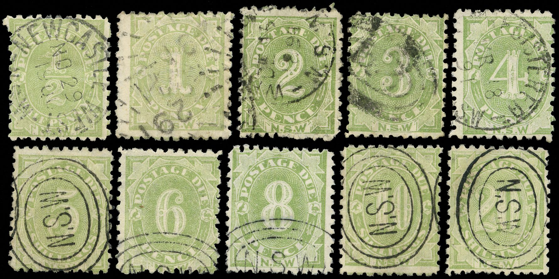Postage Due. 1891-92 set of 10 to 20s, all...