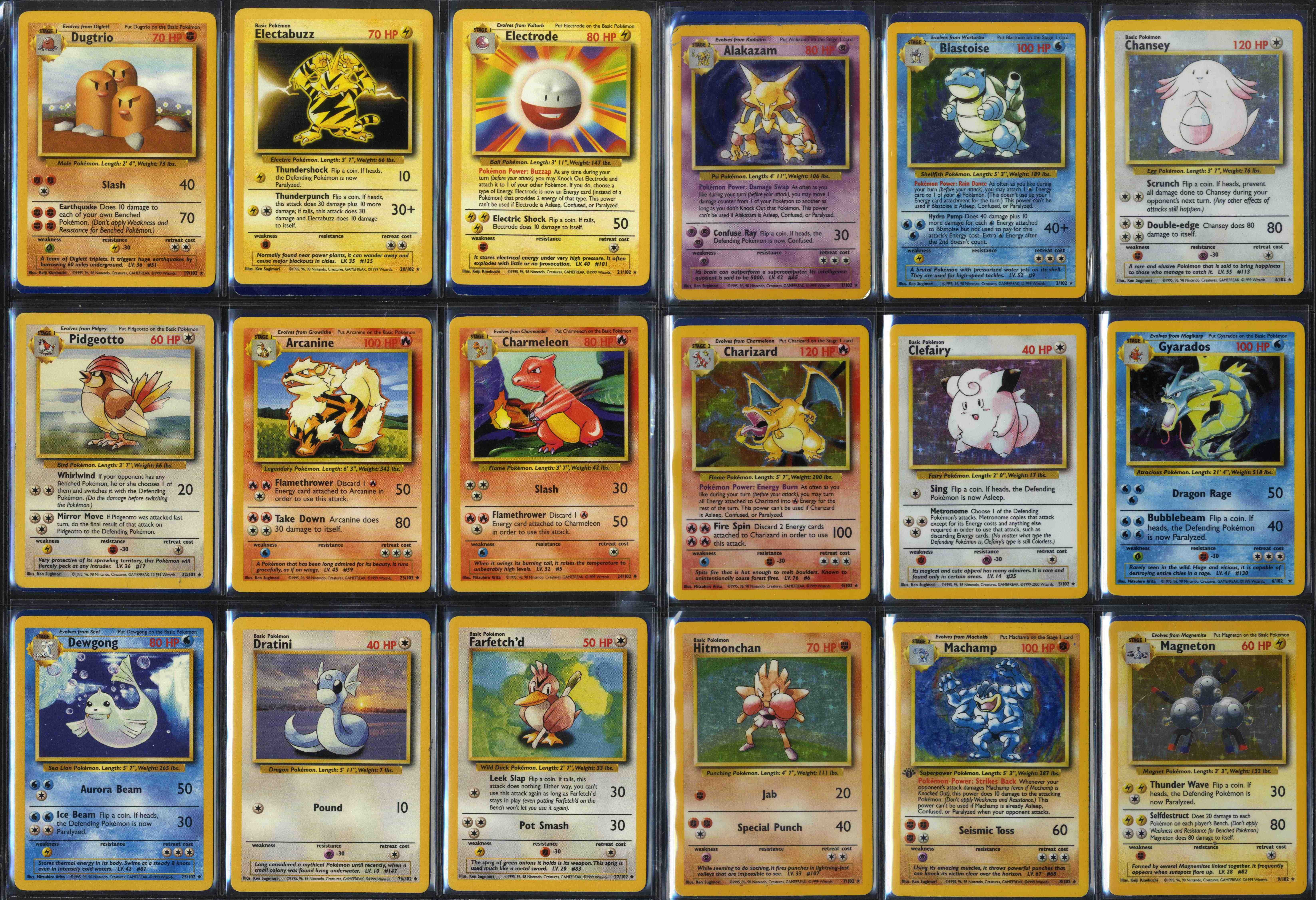 Complete Base Set 102/102 - Unlimited 1999