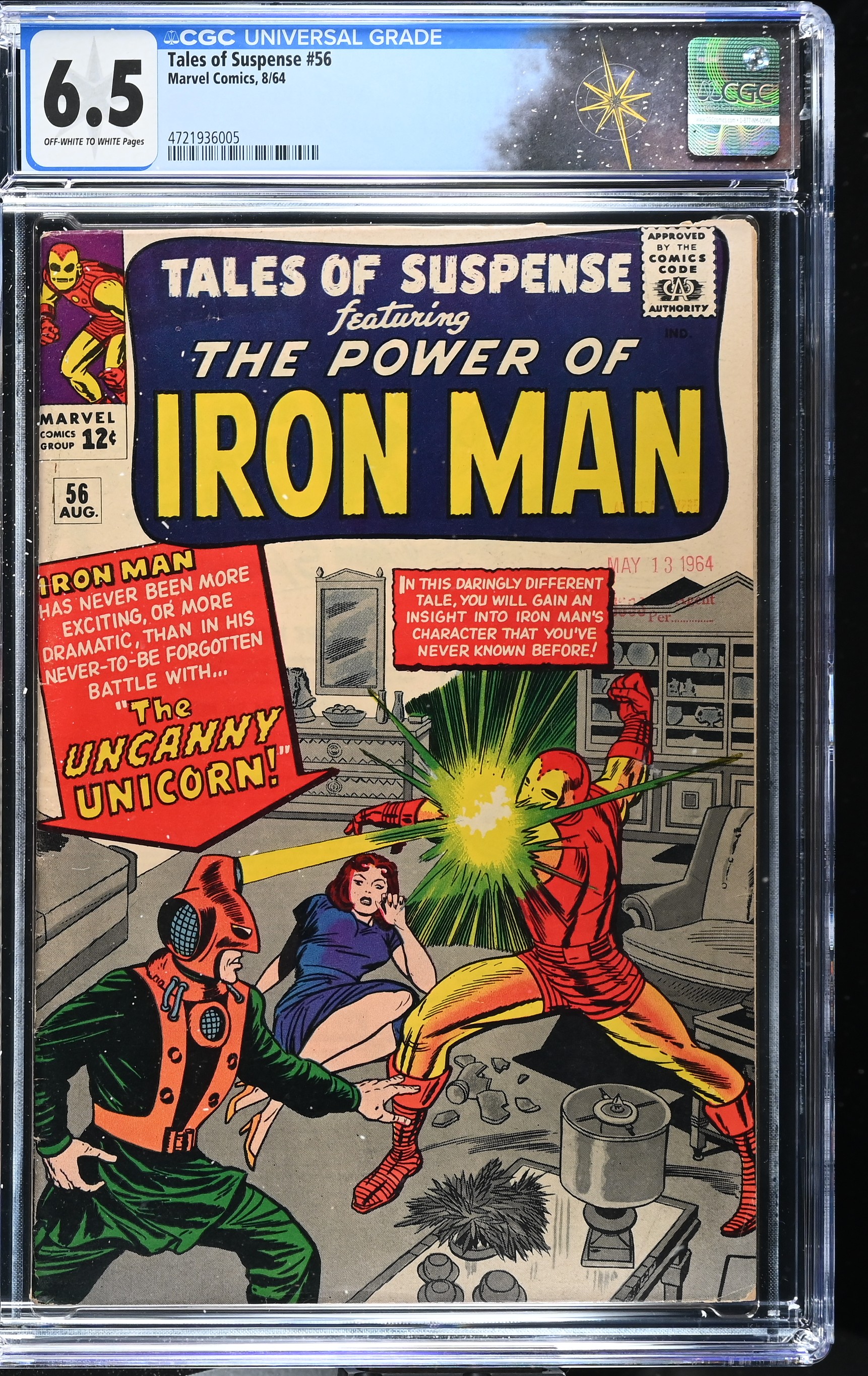Tales of Suspense #56 CGC 6.5 1st Appearance of the Unicorn (Marvel Comics, 1964) Off-White to White Pages