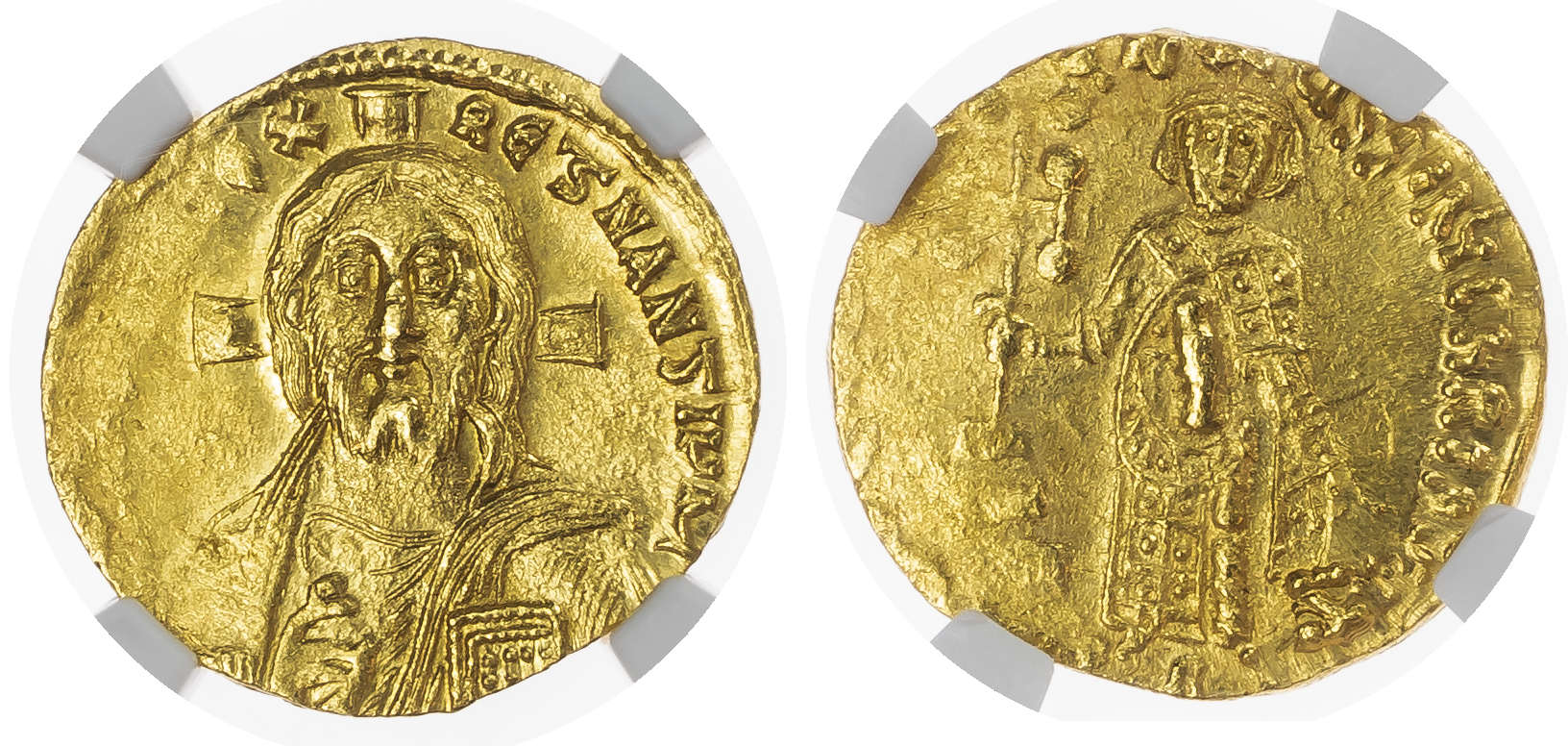 Justinian II (First Reign, AD 685-695) AV Solidus, Constantinople, AD 692-695, 4.46g.