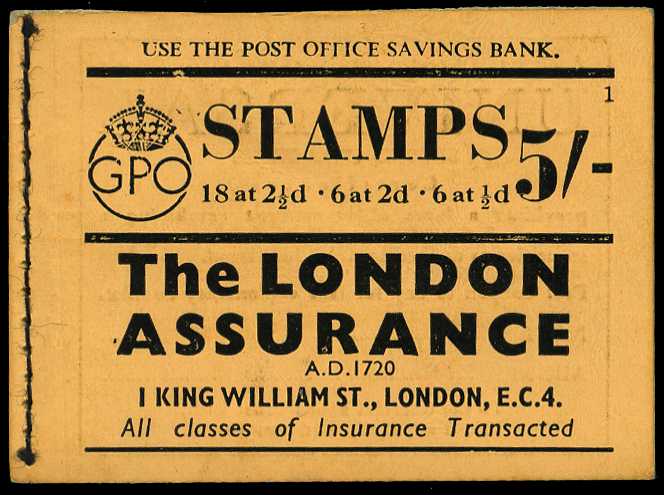 1940 (June) 5/- booklet (#1), new series...