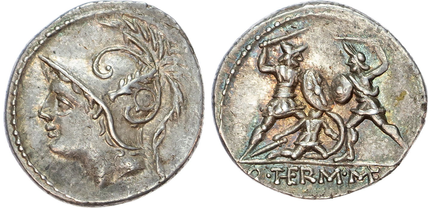 Q. Thermus (103 BC) AR Denarius, Rome, 3.90g.