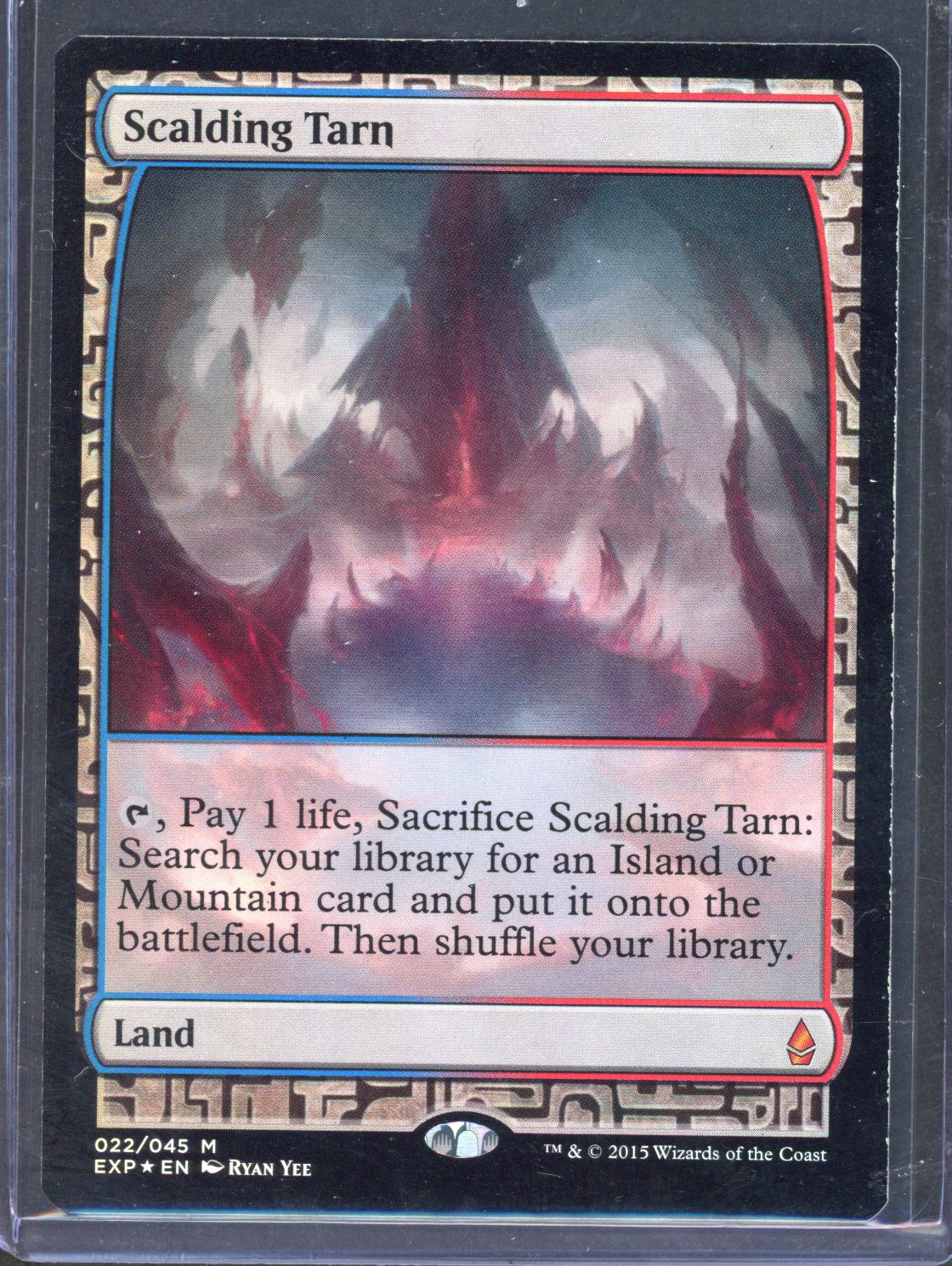 Magic the Gathering - Scalding Tarn   - Zendikar Expeditions  - Moderatly Played 