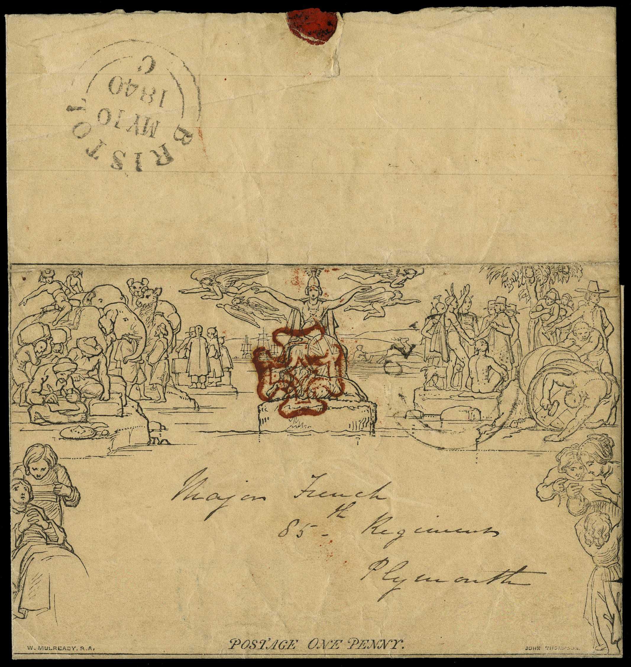 1840 1d Mulready Lettersheet (Forme 3...