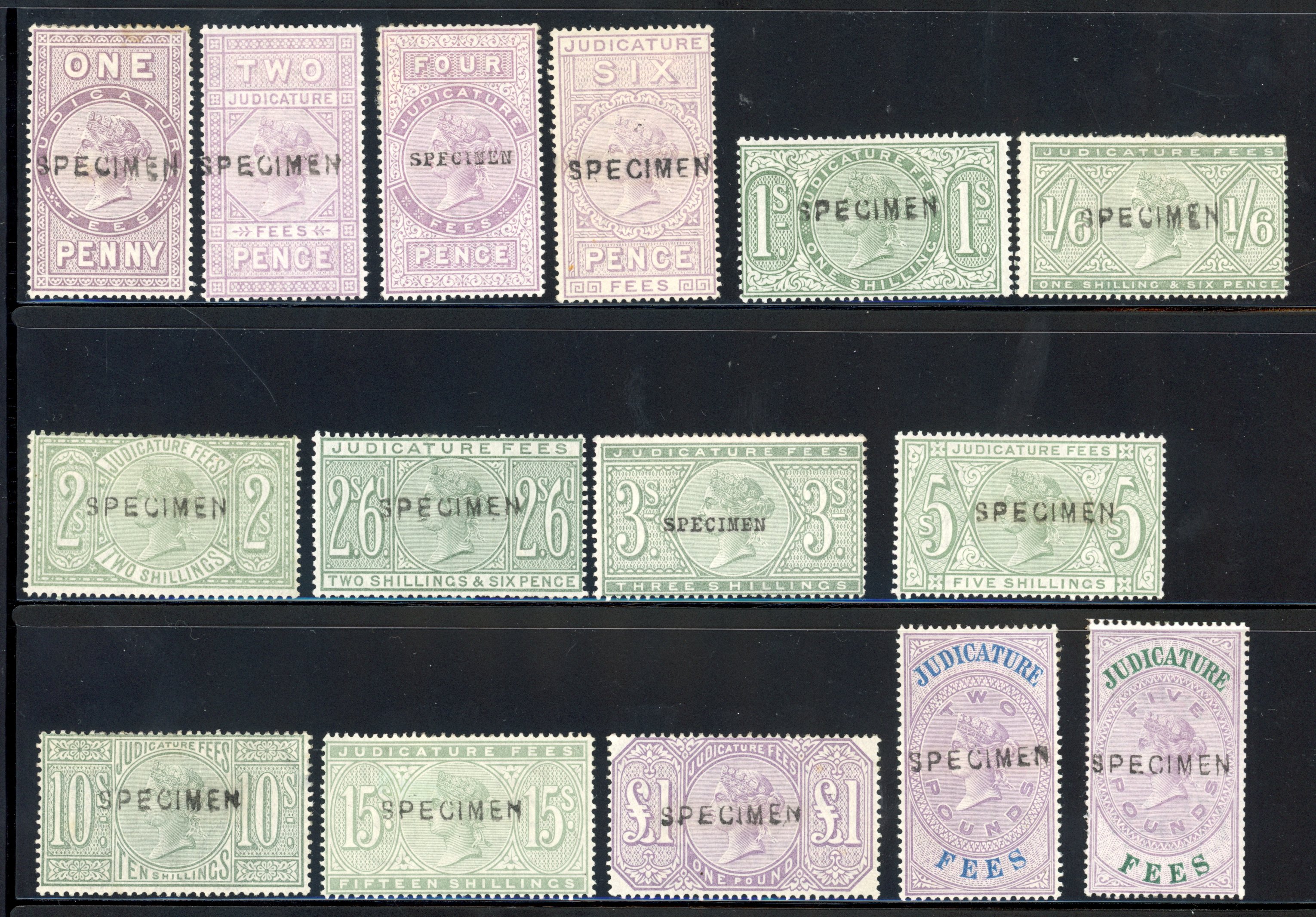 GB Judicature 1881 Specimen set