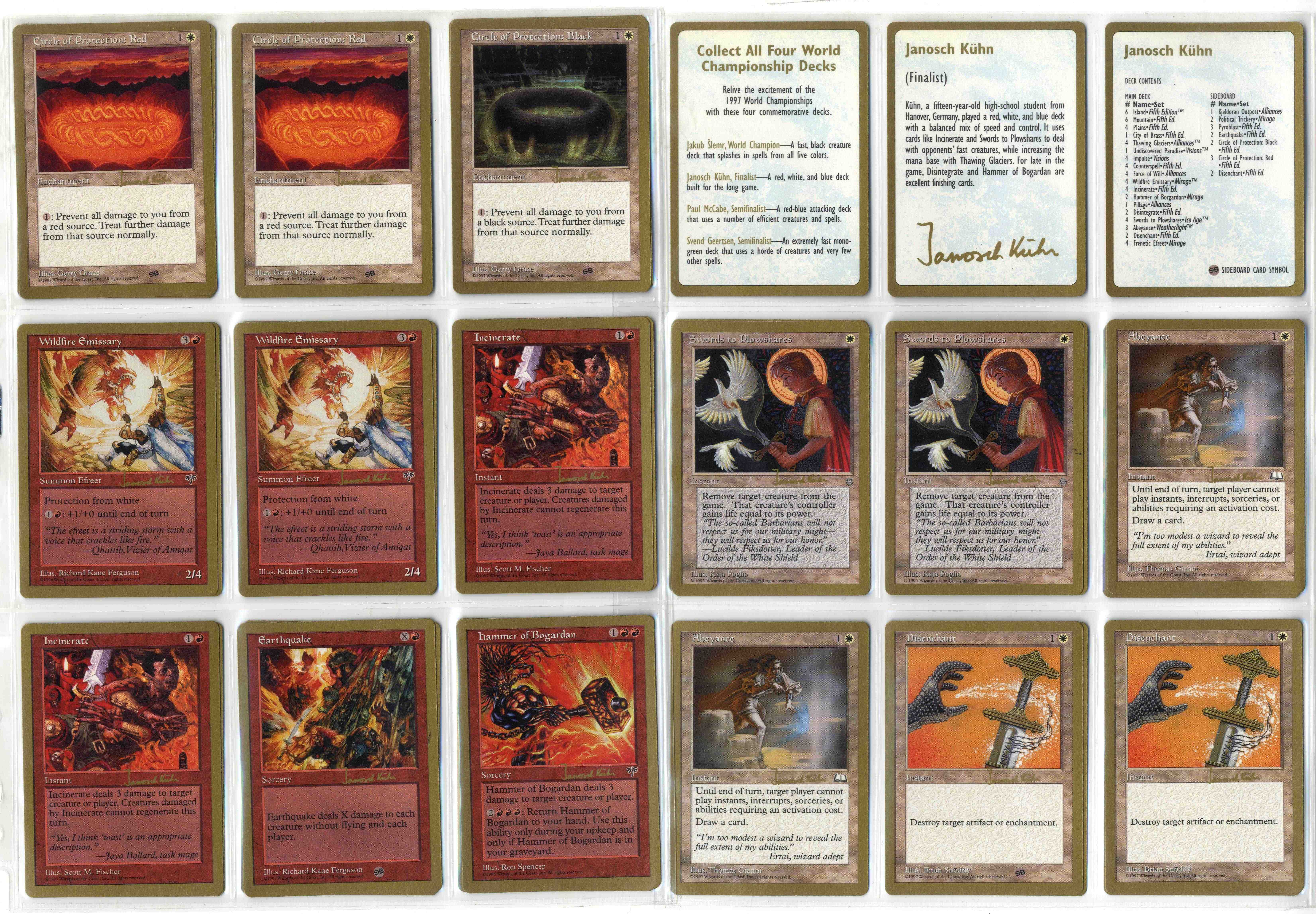 Magic Tournament Decks 1997 Collection