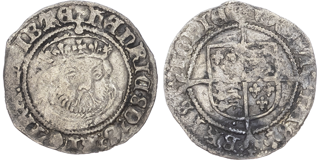 Henry VIII (1509-1547) Halfgroat, third coinage (1544-47), Bristol mint, no mintmark.