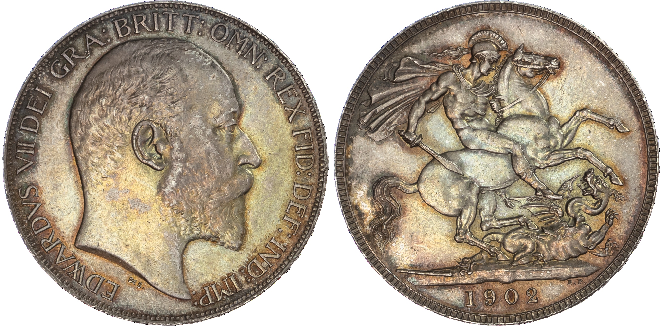 Edward VII (1901‑10), Matt Proof Crown, 1902.