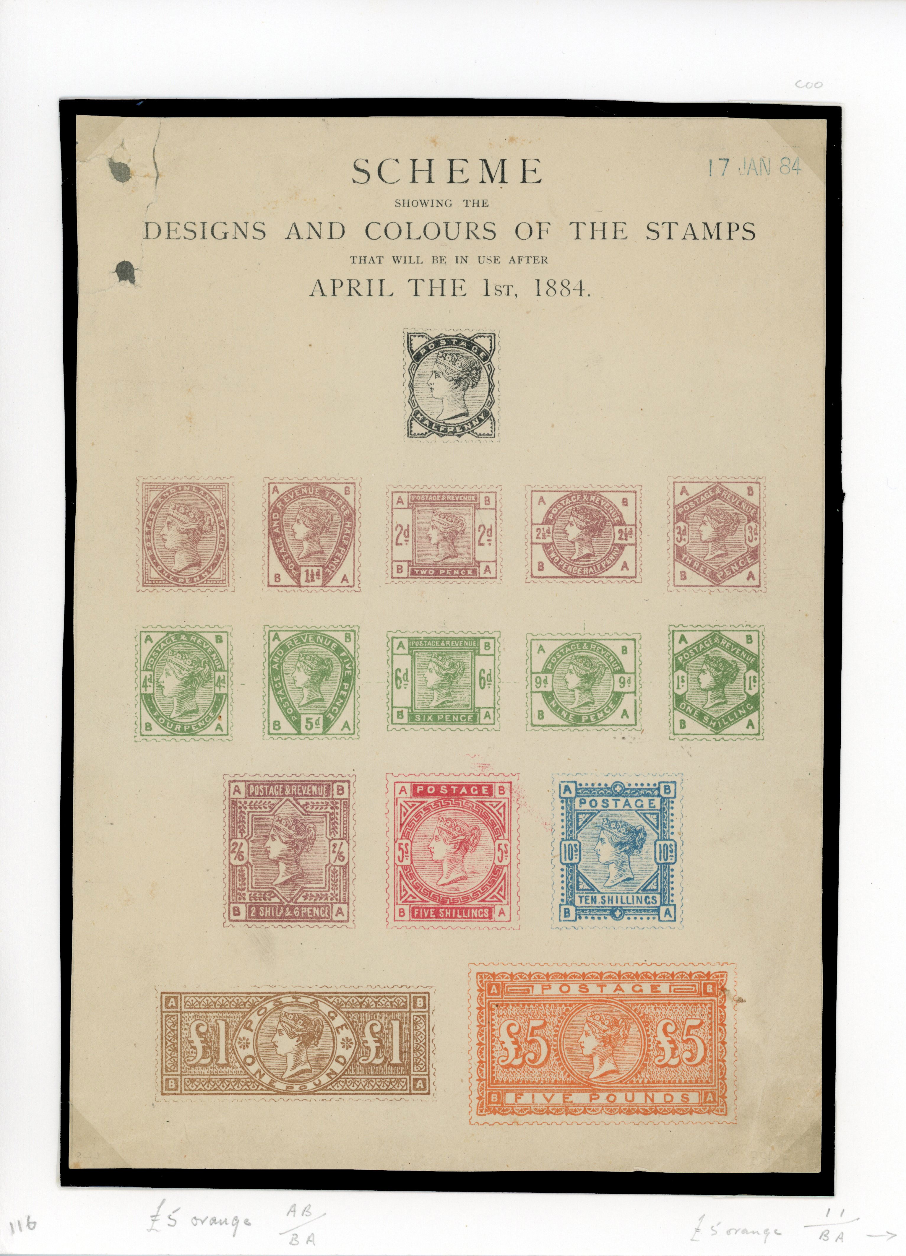 1884 Postmasters Circular Proof.