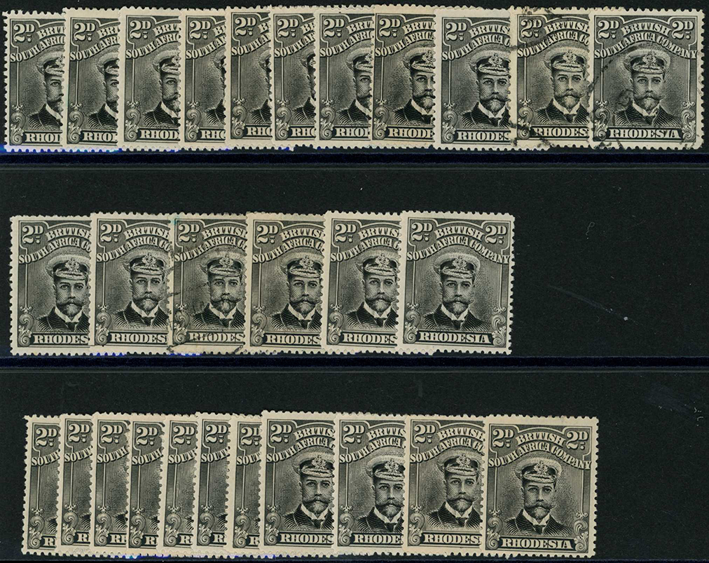 1913-17 2d Head Die II perf 15 range,...