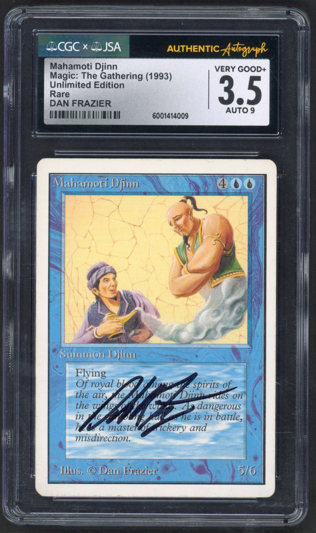 Mahamoti Djinn Signed by Dan Frazier - Unlimited CGC 3.5/Auto 9