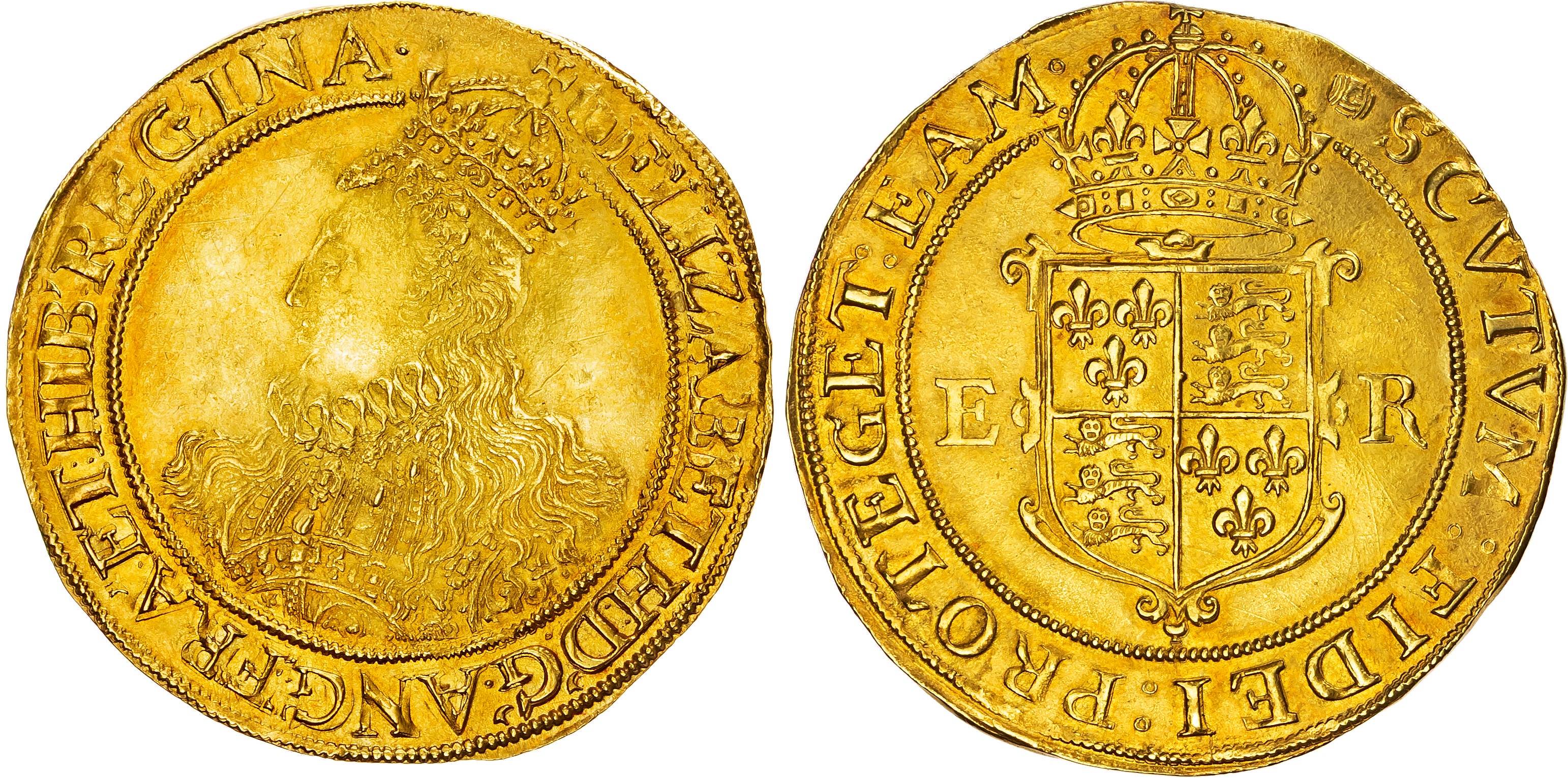 Elizabeth I (1558-1603), AV Pound, Sixth Issue, Tower (London) mint, mm. tun (1592-5).