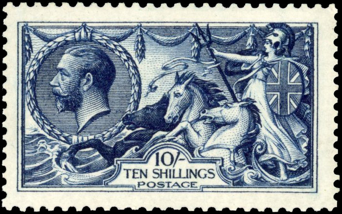 GB: 1913 10s indigo-blue fine unmounted o.g. SG 402