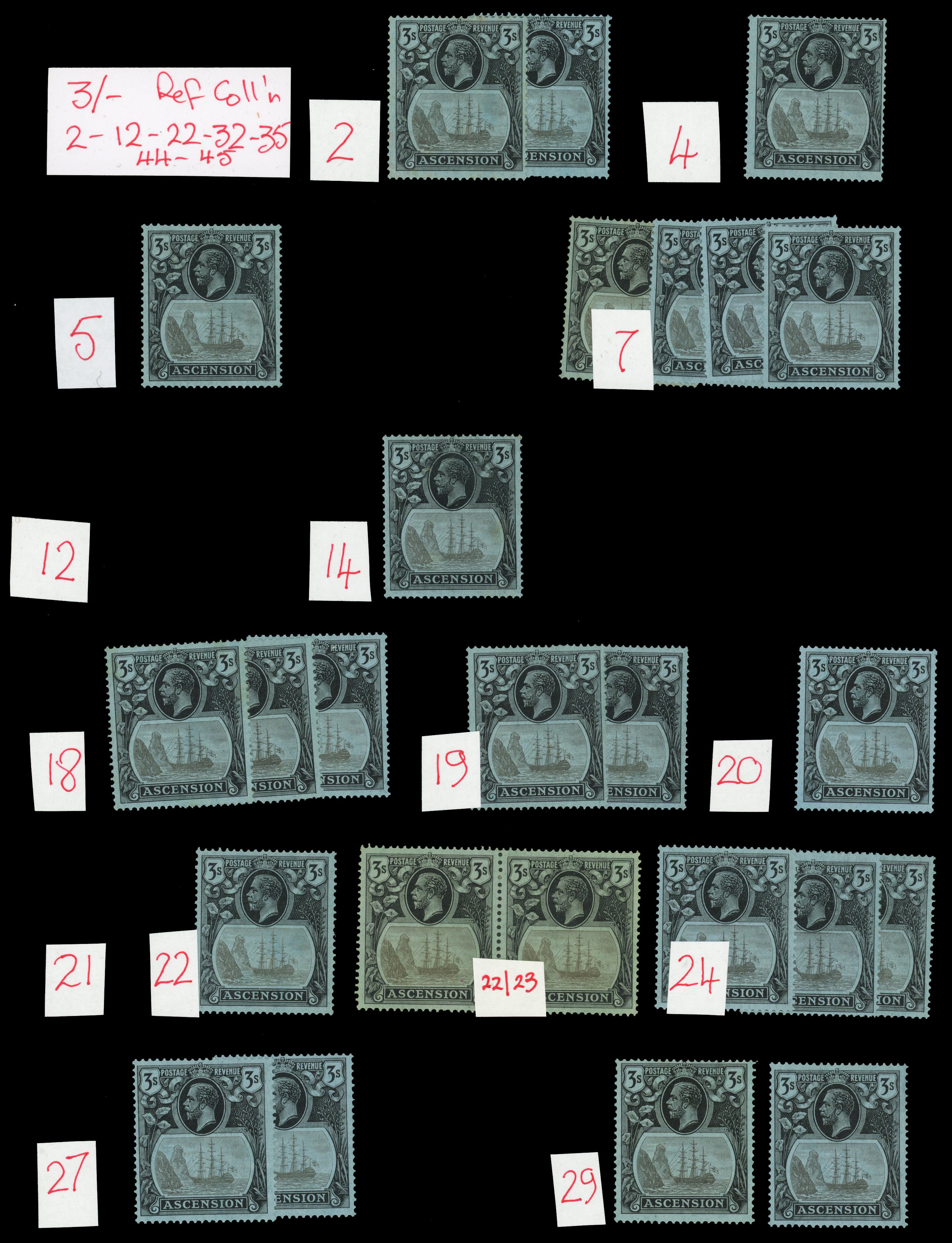 Ascension SG 20 positioned examples mint