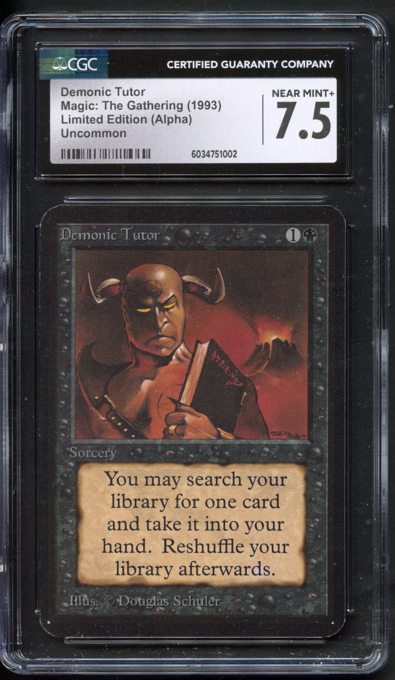 CGC 7.5 Demonic Tutor - Limited Edition Alpha