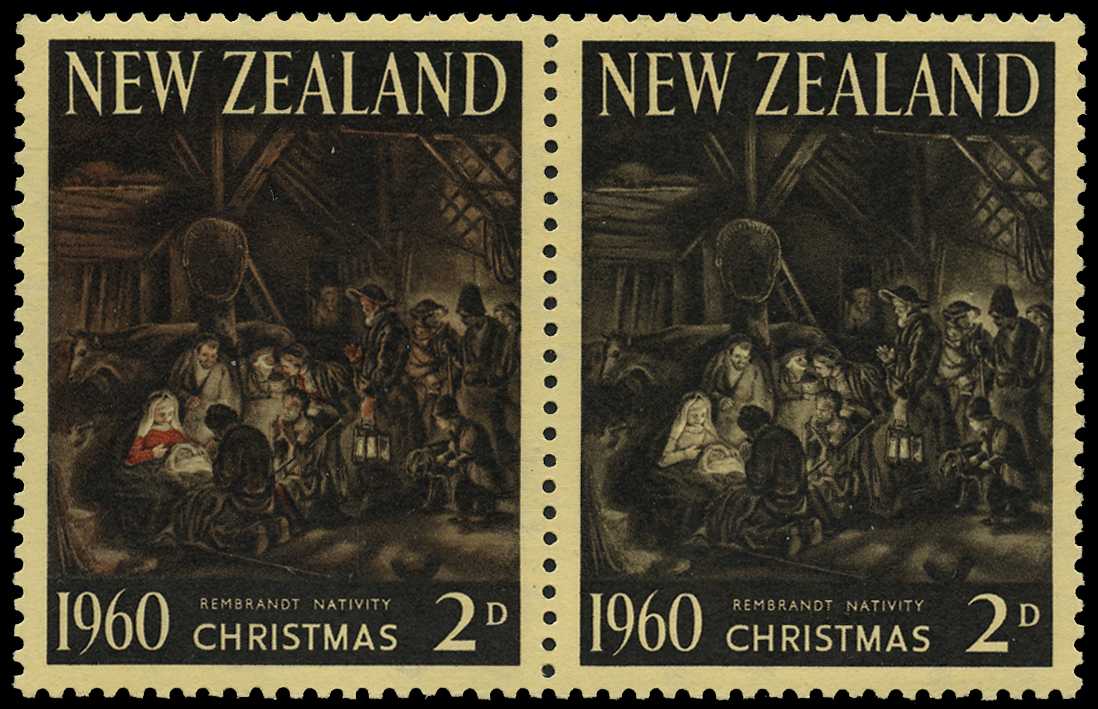 1960 2d Christmas horizontal pair unmounted...