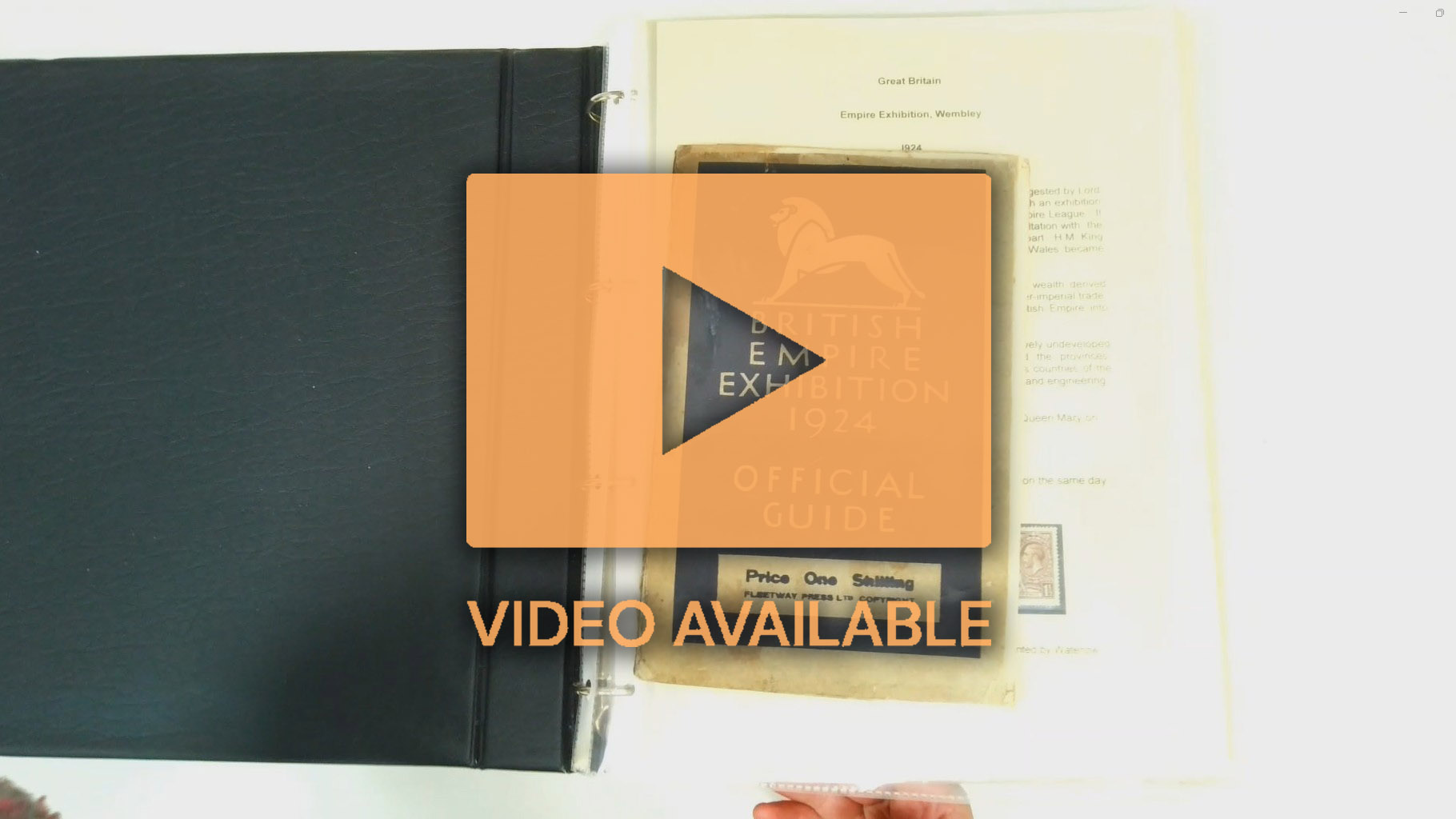 GB British Empire Exhibition, Wembley 1924-25 presentation collection in an album