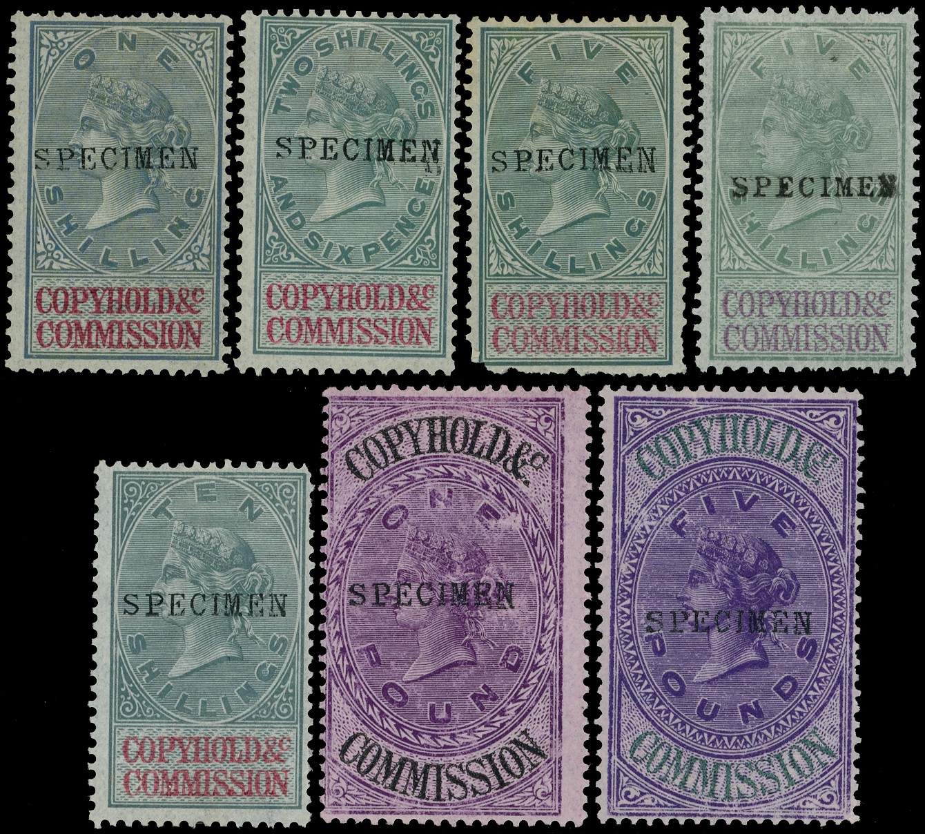 Copyhold & Commission: 1872 First Issue (wmk Scales)...