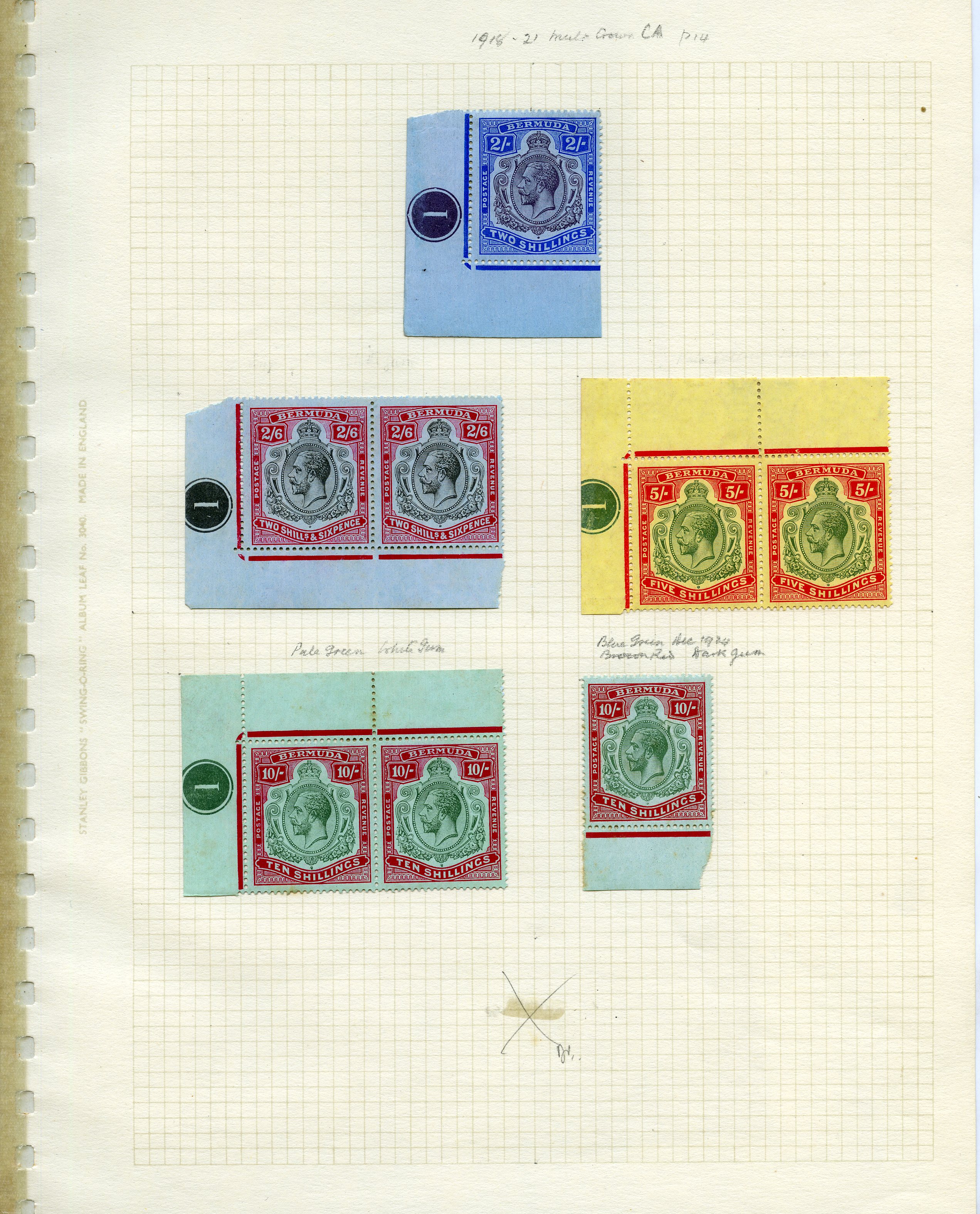 1918-32 mainly mint collection (73) on...