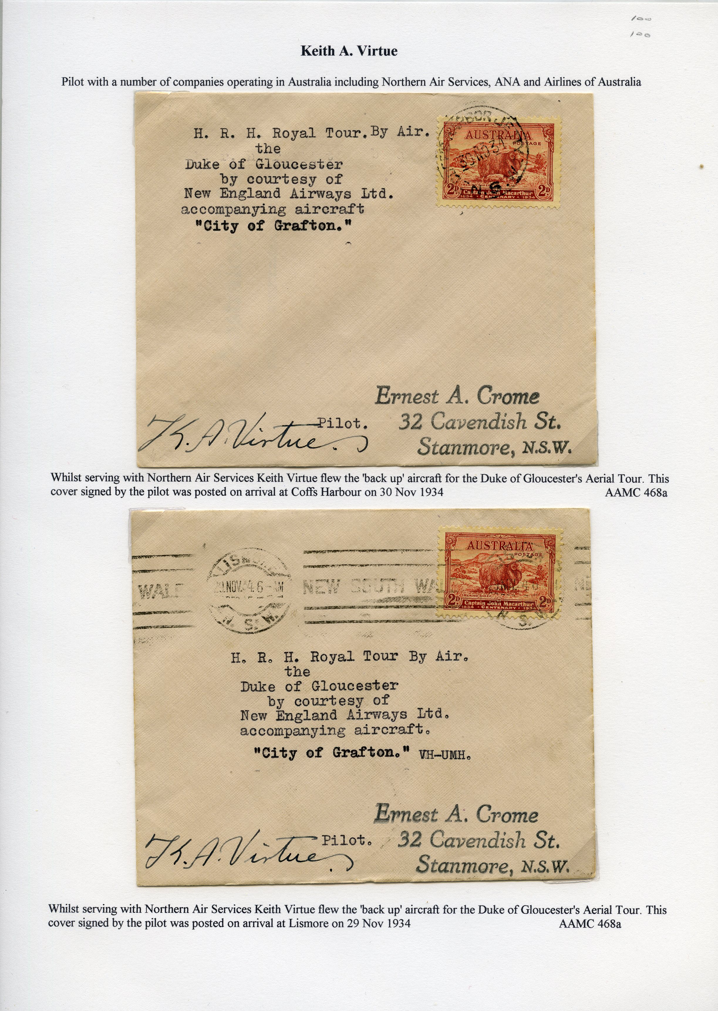 AUSTRALIAN FLIGHT COVERS: 1934-41 twelve...