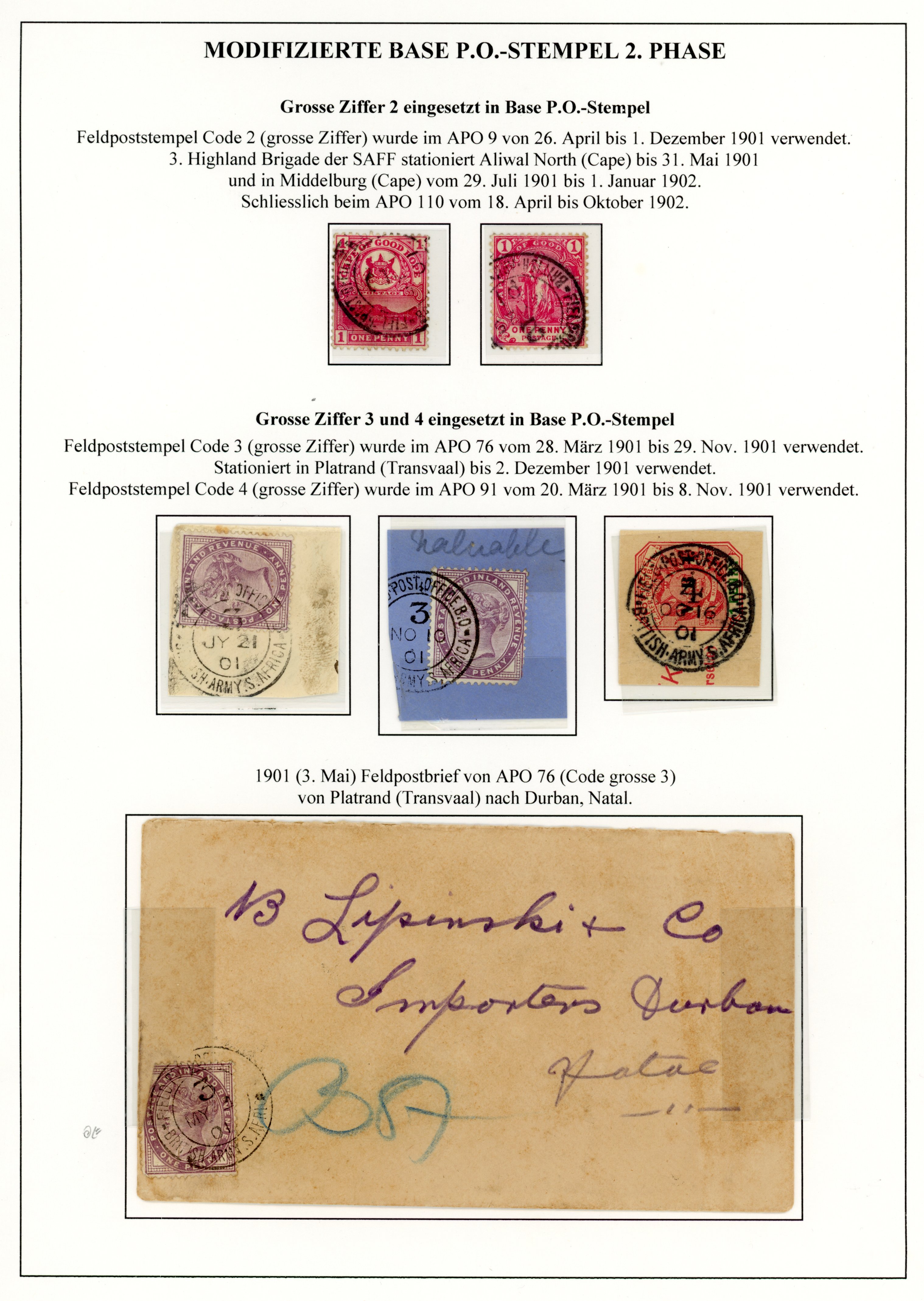 South Africa Boer War cancels collection