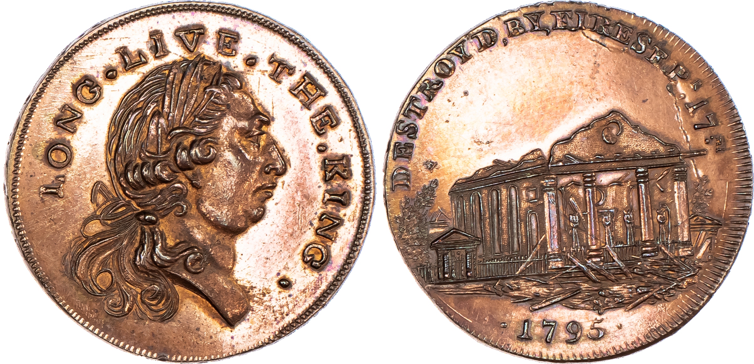 Horsham. Skidmore’s mule Halfpenny 1795, Bust...