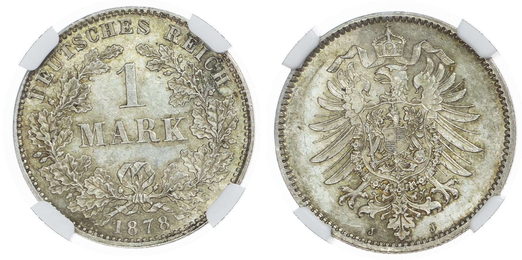 Germany, Empire. Wilhelm I AR 1 Mark. 1878J. 