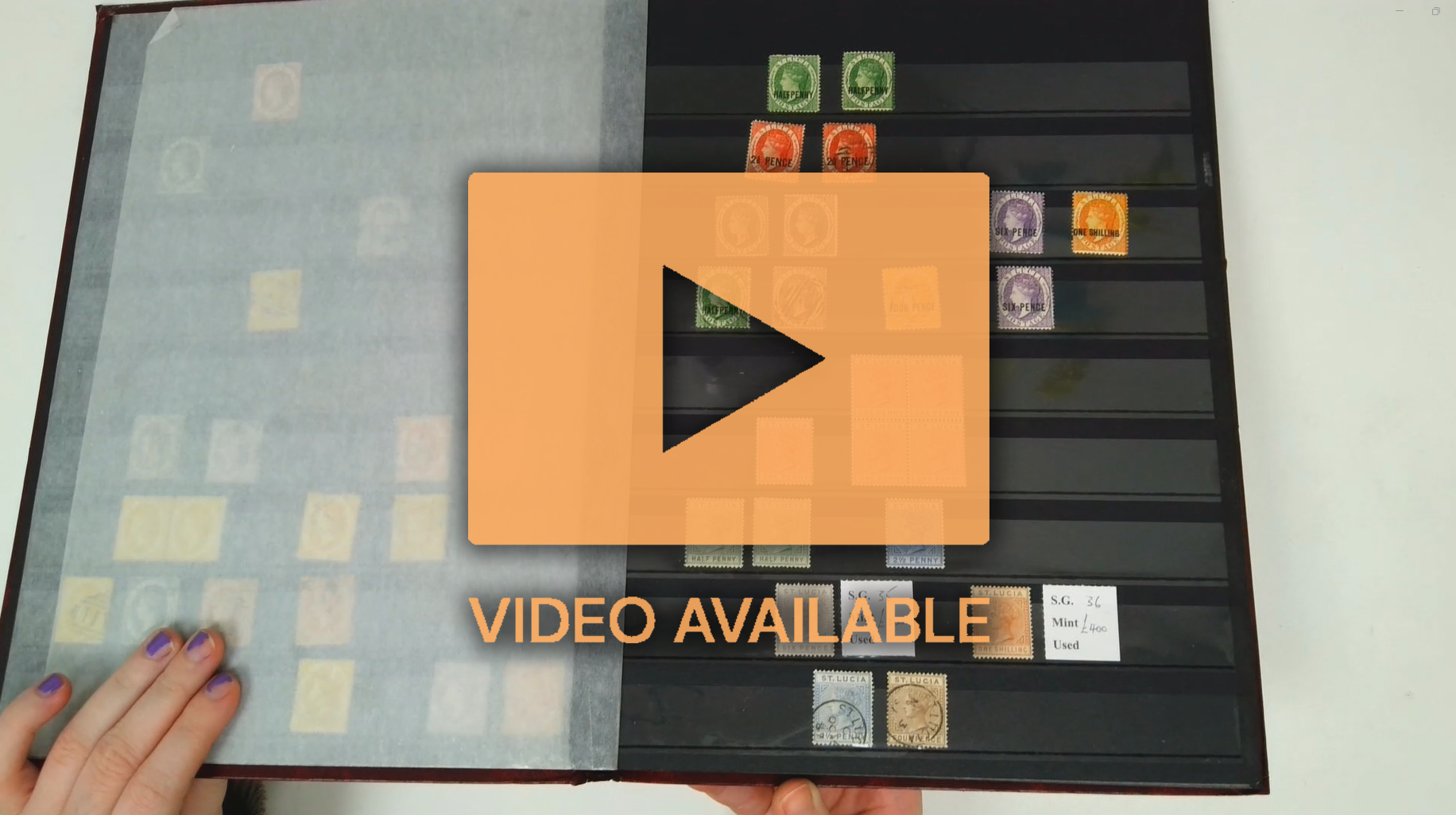 St Lucia mint and used collection in stockbook