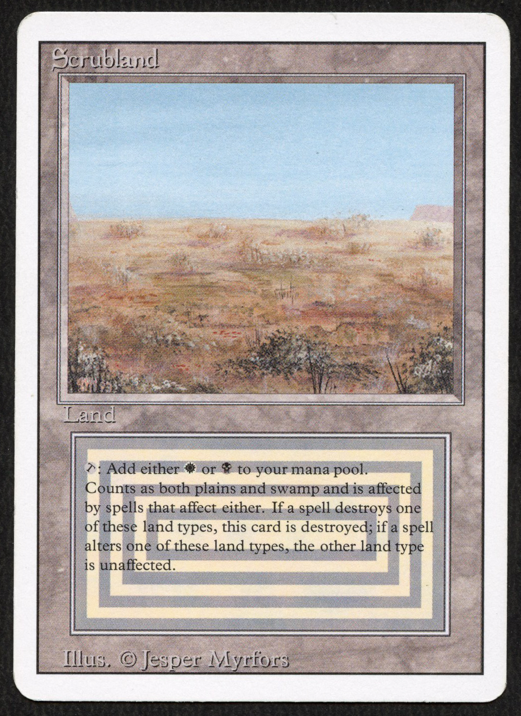Scrubland - Revised - Light Play Condition