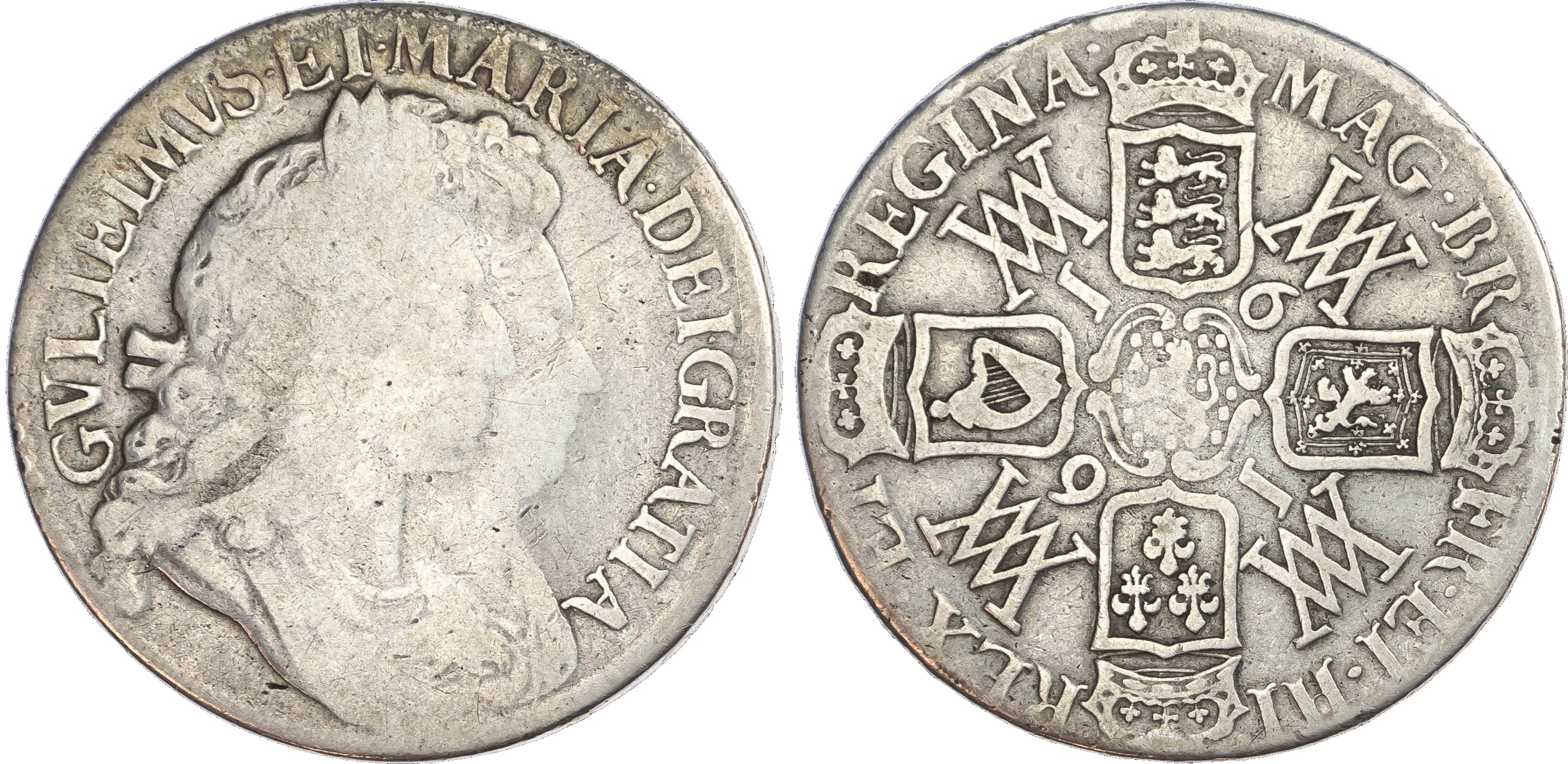 William and Mary (1689‑94), Crown, 1691.