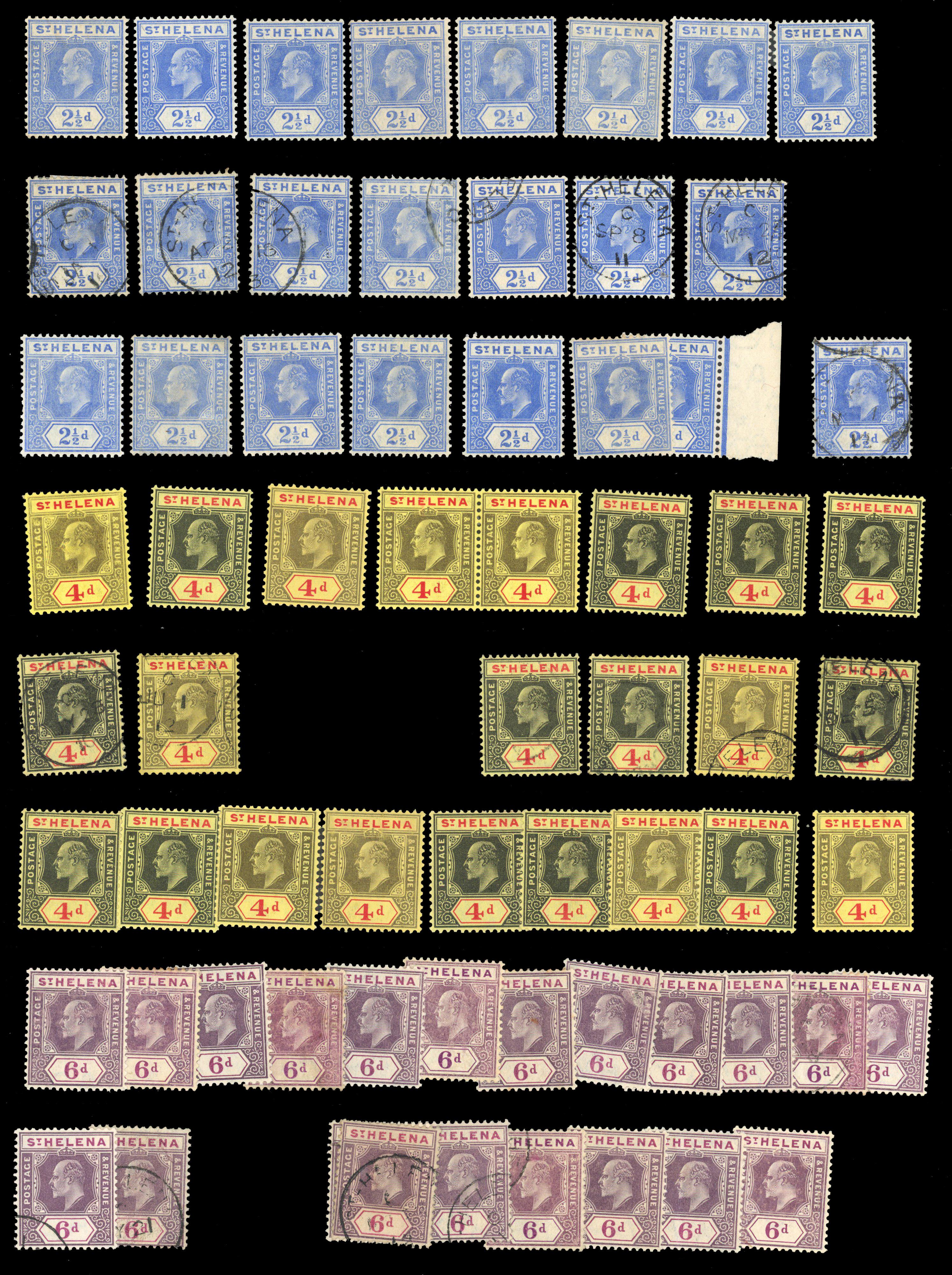 St Helena SG 53-4, 64-7 collection