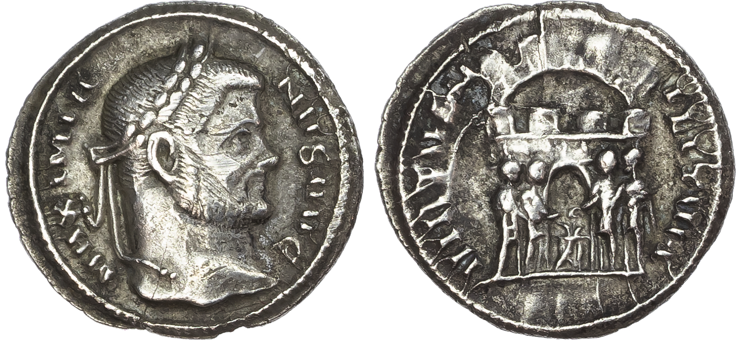 Maximian, First Reign (AD 286-305) AR Argenteus, Siscia, AD 294-295, 2.95g.