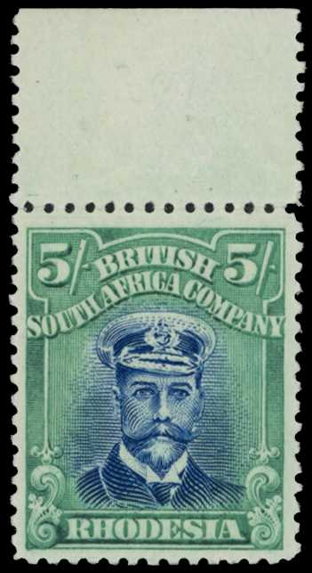 1922-3 5/- Head Die IIIB, perf 14, white...
