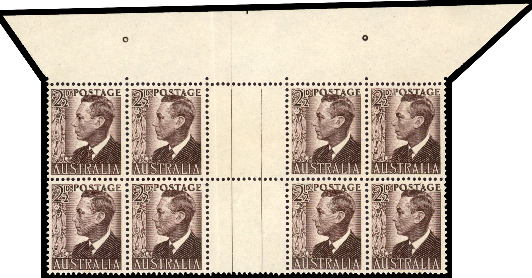 Australia SG 237c Plate block mint