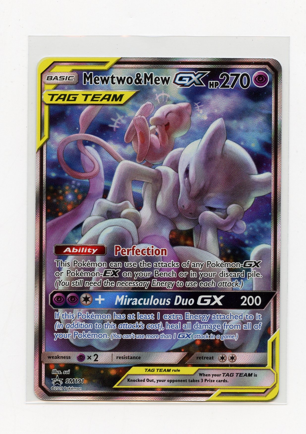 Mewtwo & Mew GX #SM191 Tag Team Promo - NM