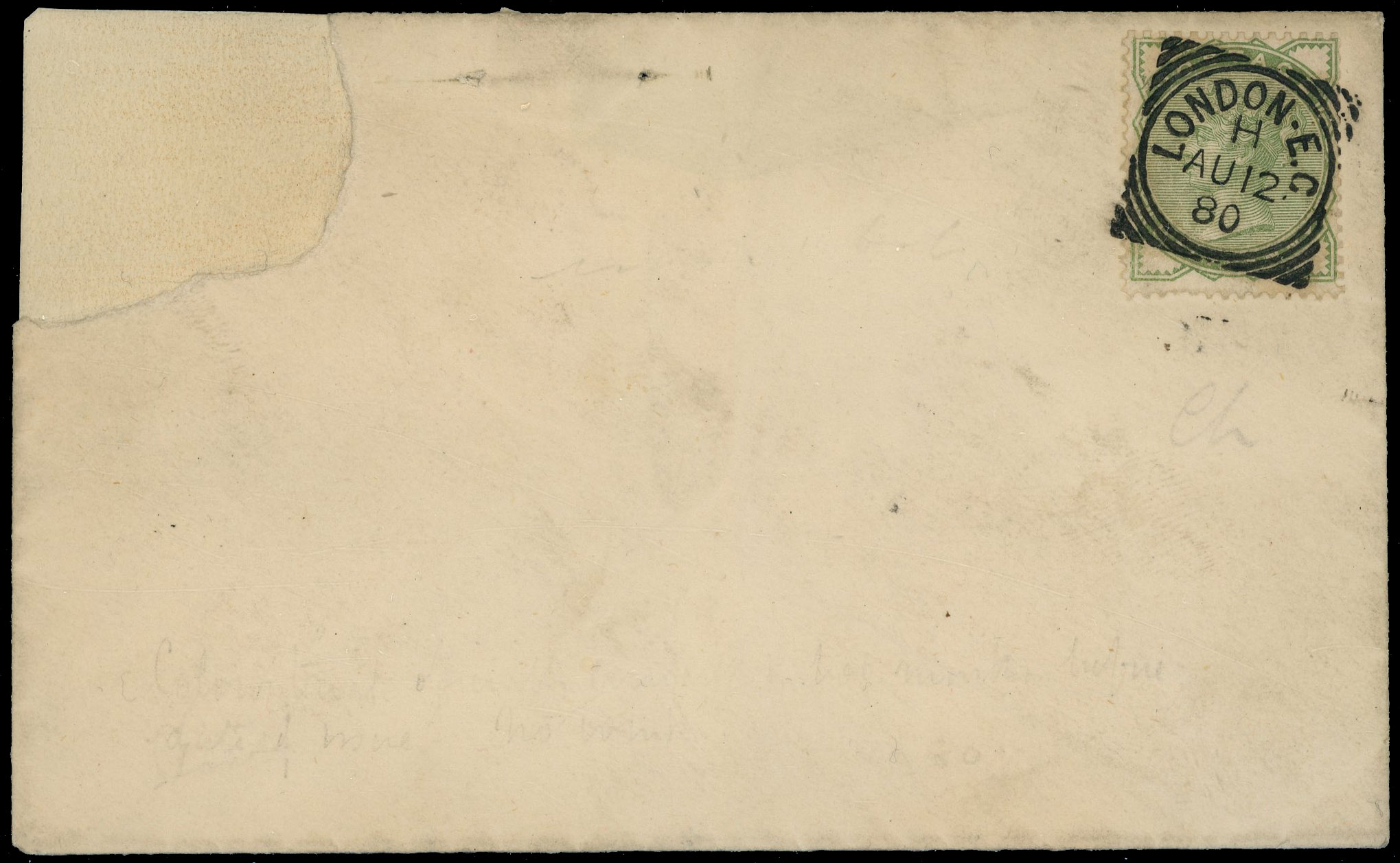 1880 ½d Pale green (Perf. 13½x14). Very fine used colour trial in a paler more yellowish green shade when compared to th…