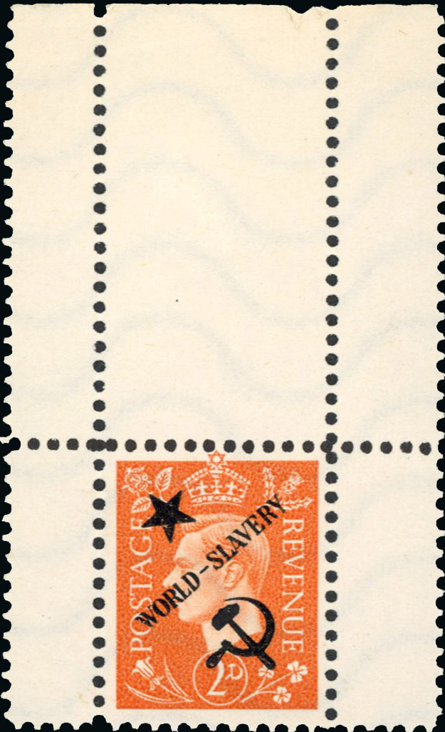 German Propaganda Forgeries; WORLD-SLAVERY set, fine unused