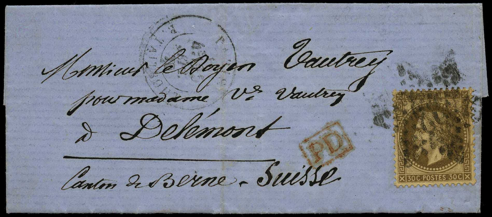 Third Balloon of the Siege: 1870 entire letter...