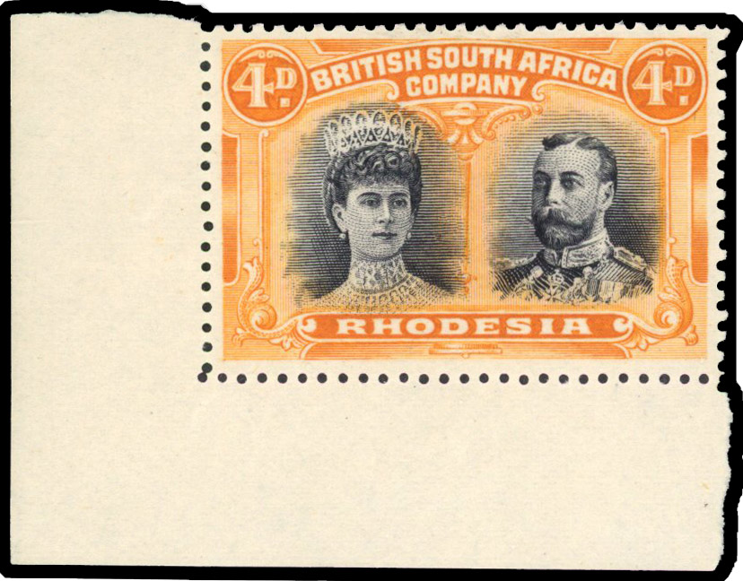 SG 140 4d black and orange, #46 King's extra curl mint