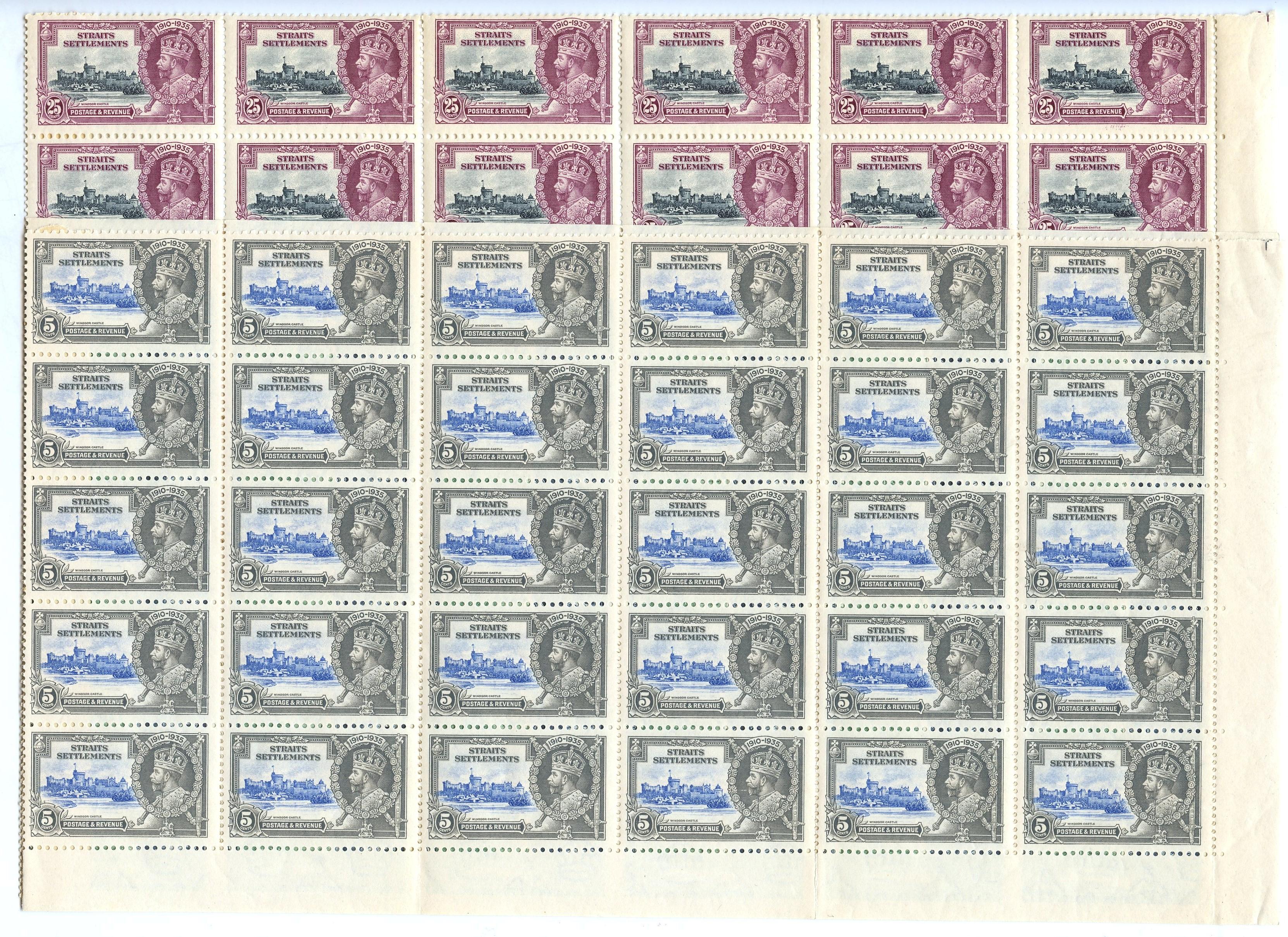 Straits Settlements SG 256-9 blocks...