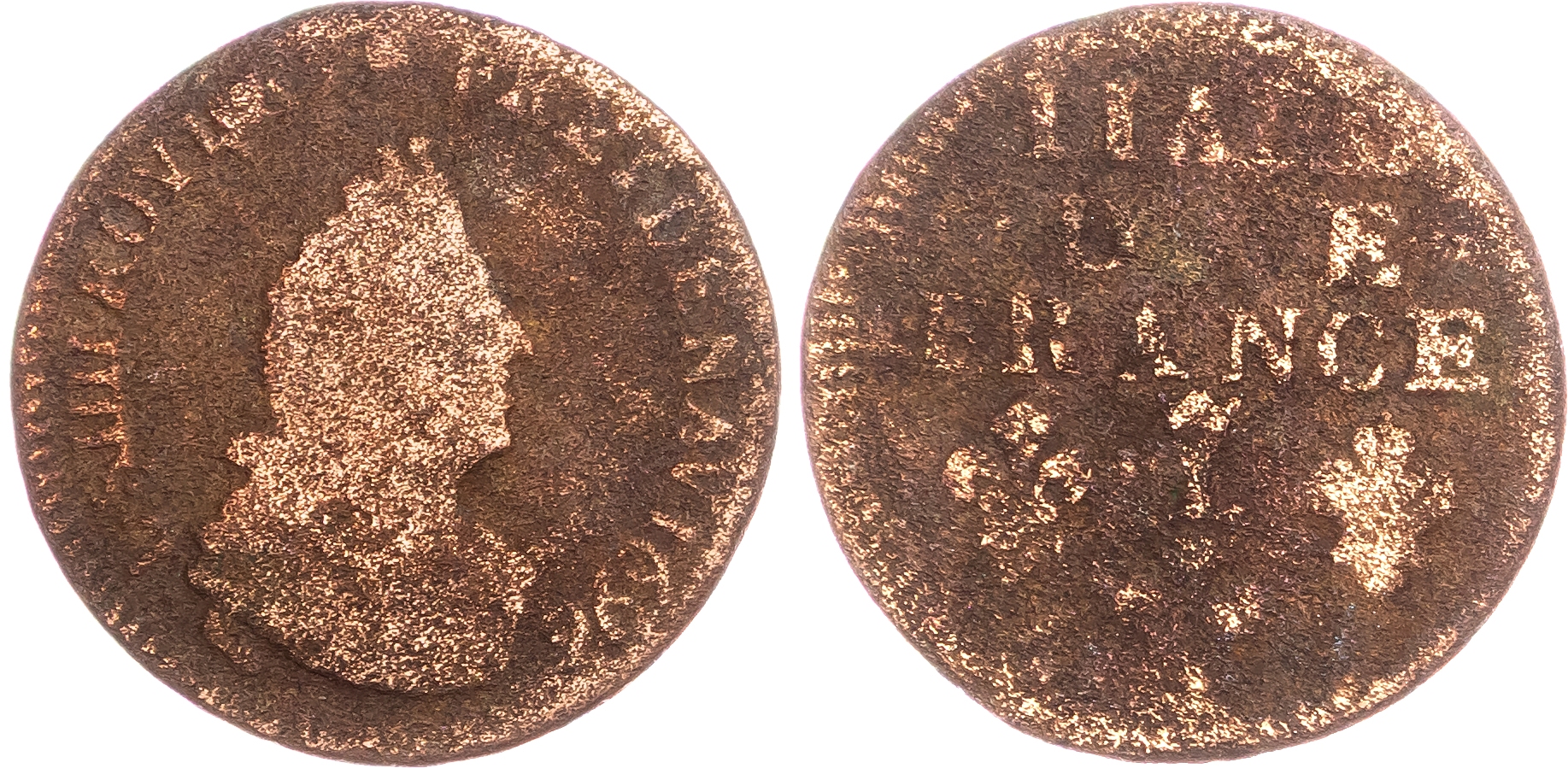 France, selection of 17th and 18th century copper coins (9)