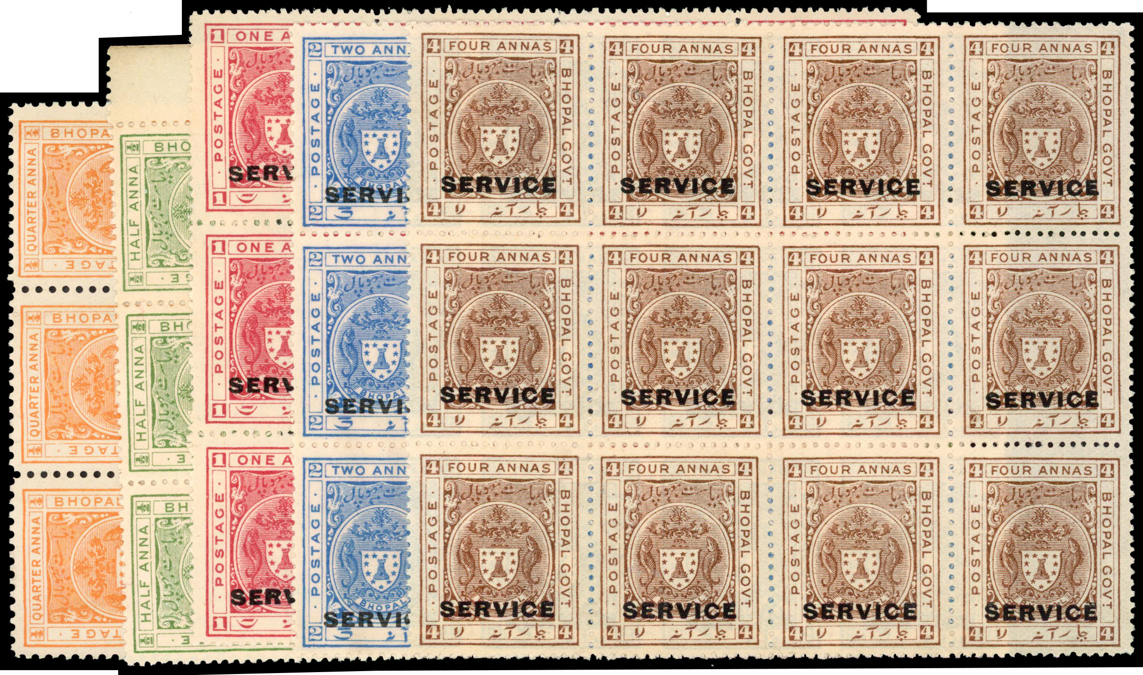 Official. 1932-4 ¼a perf 11½ and ½a to 4a...