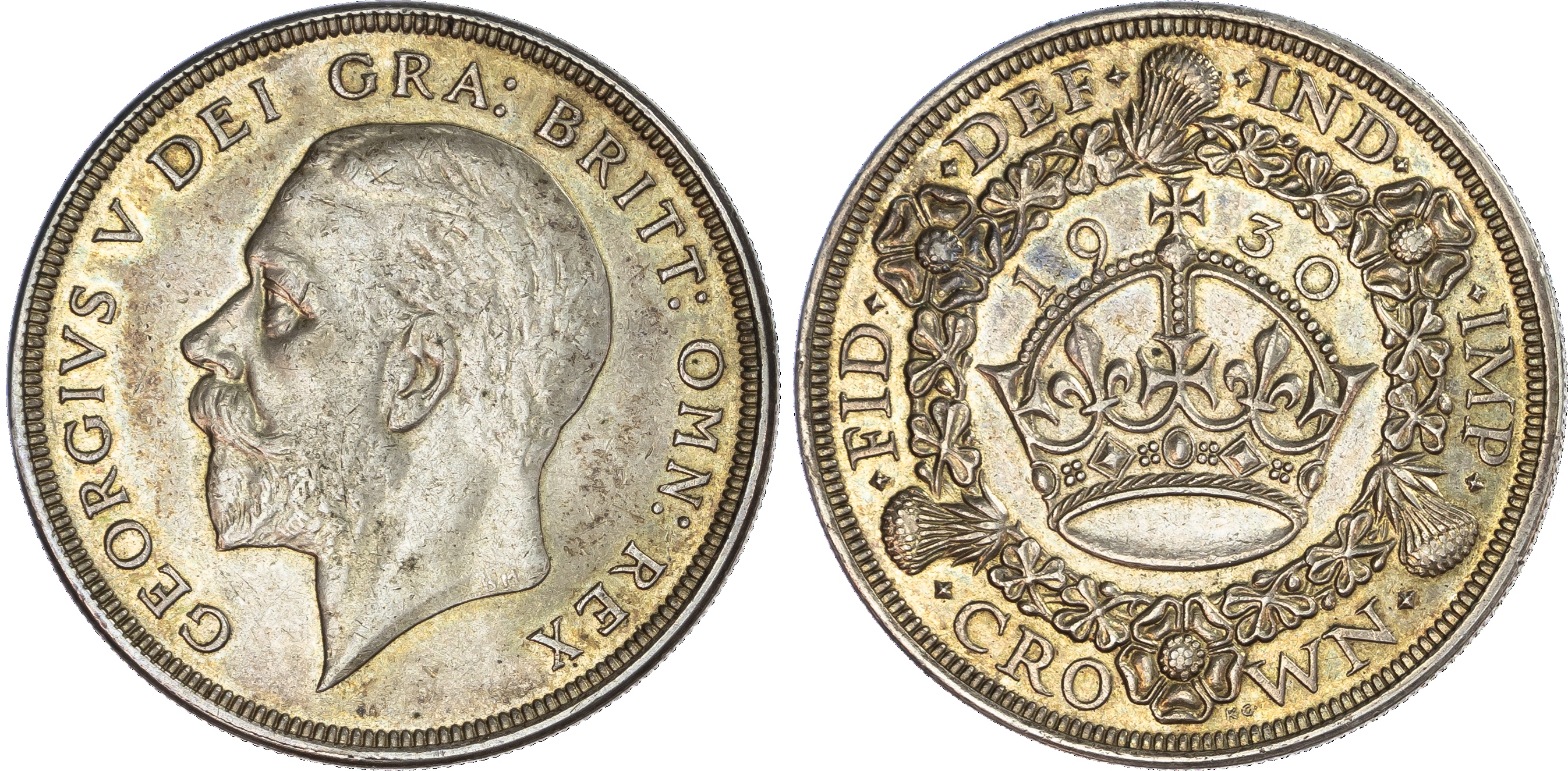 George V (1910‑36), Crown, 1930, wreath type.